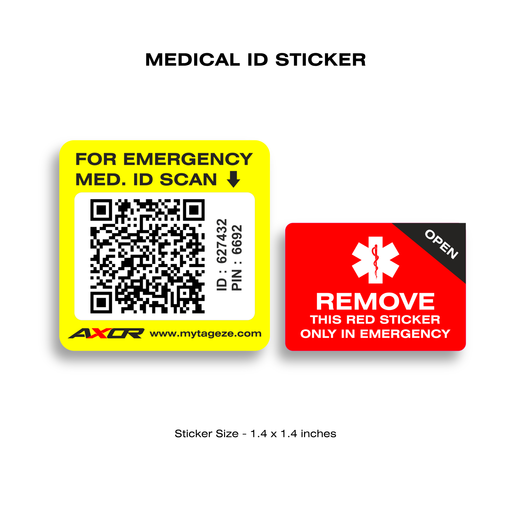 Axor Medical ID Sticker | Axor Helmets
