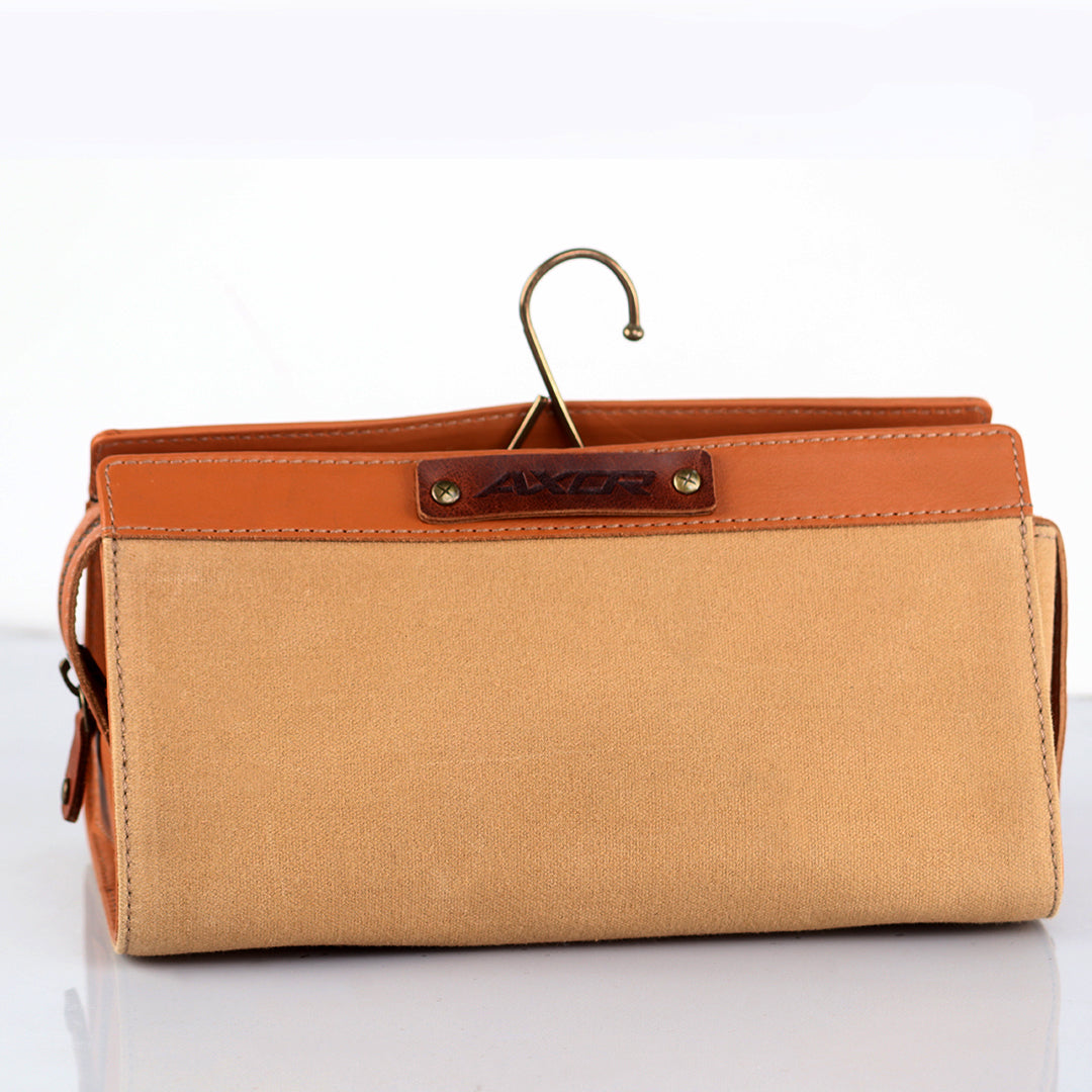 Khaki with Leather Brown