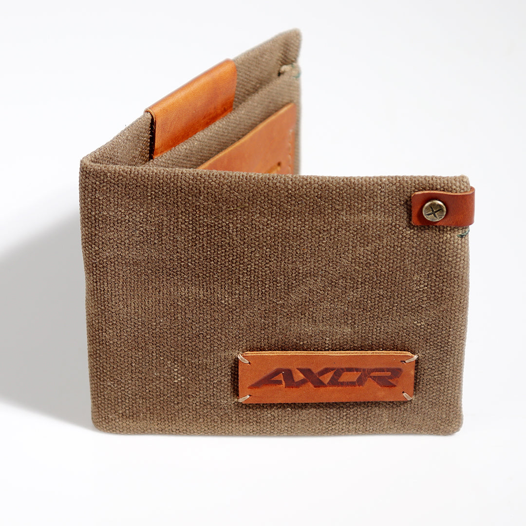 Khaki with Leather Brown