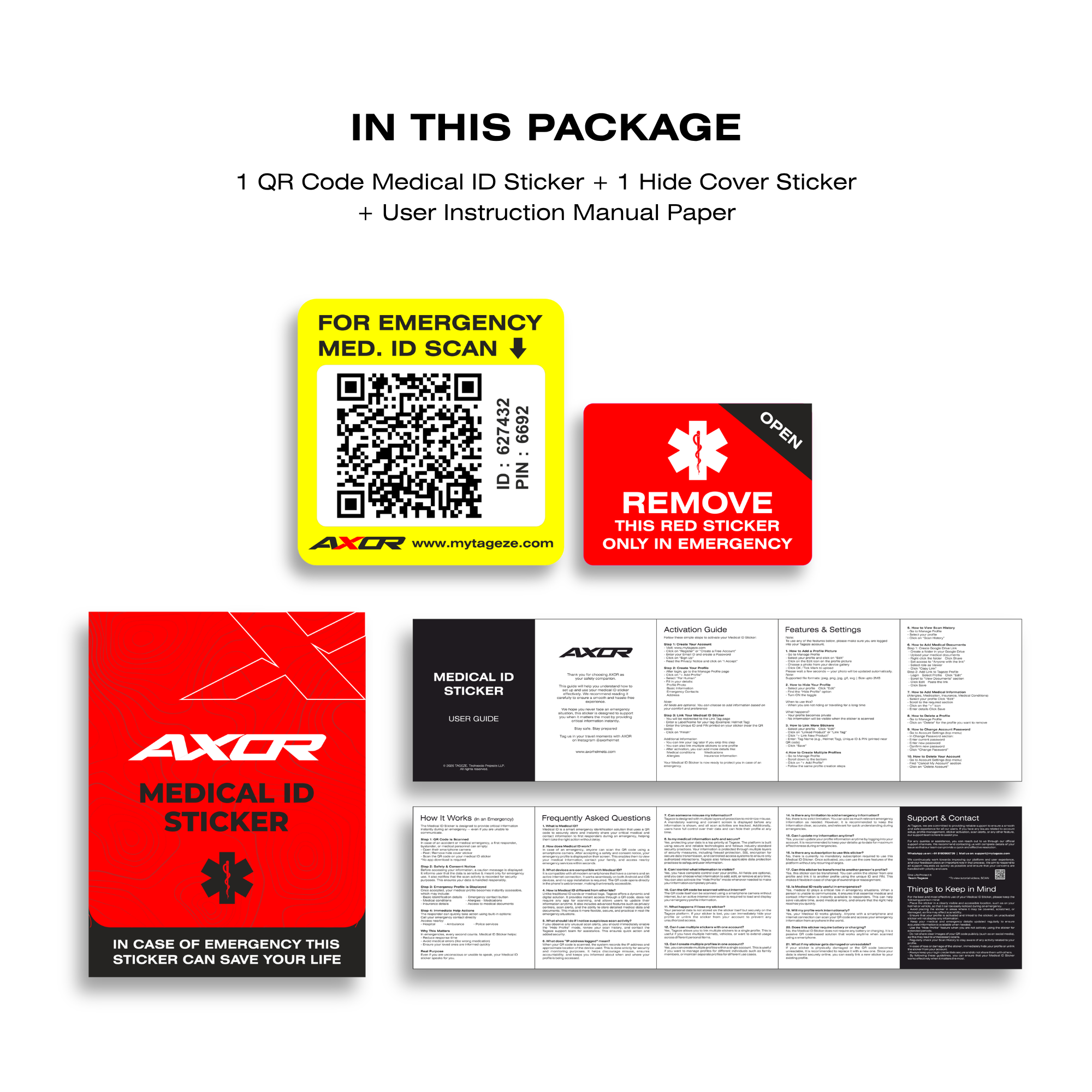 Axor Tageze Medical Sticker