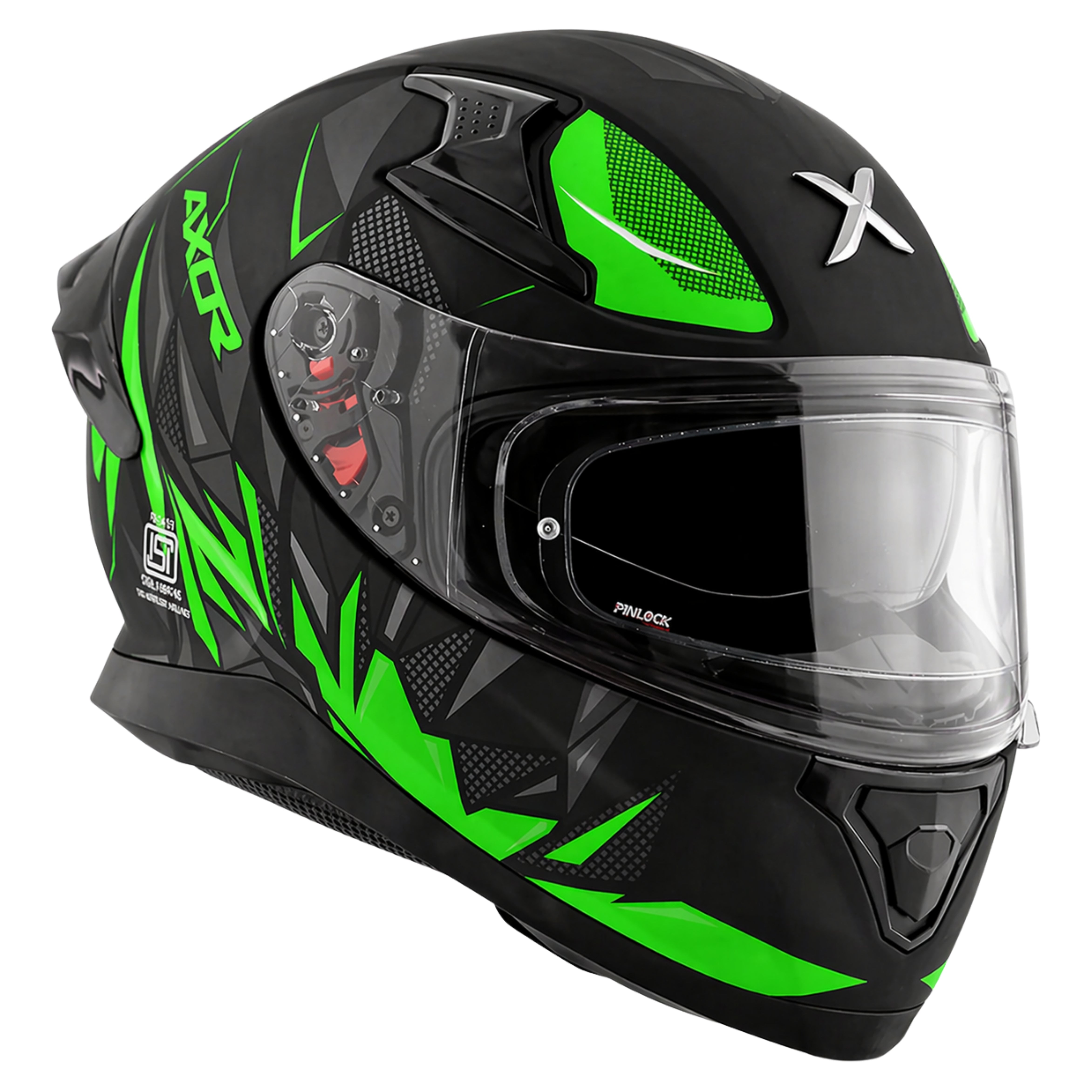 DULL BLACK NEON GREEN