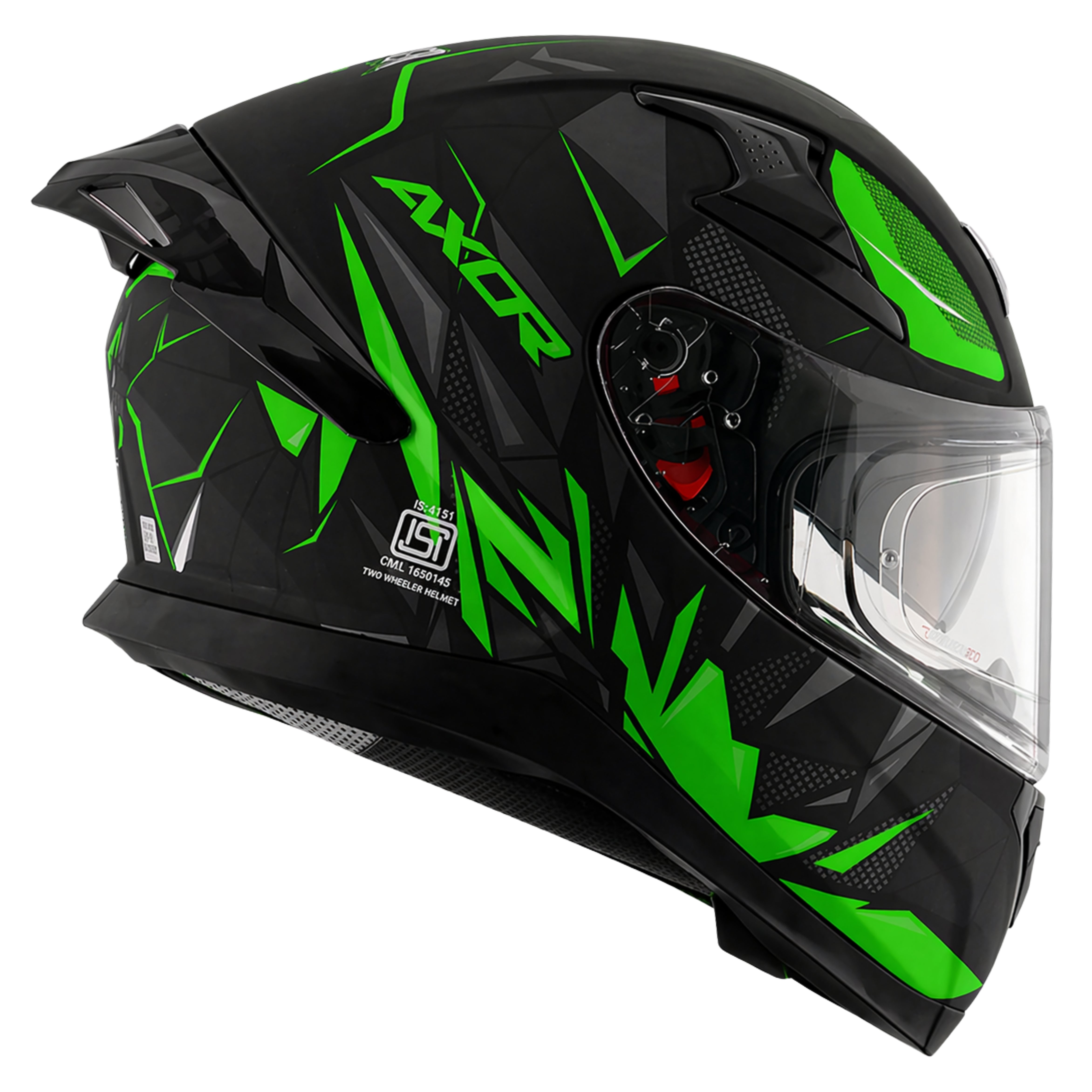 DULL BLACK NEON GREEN