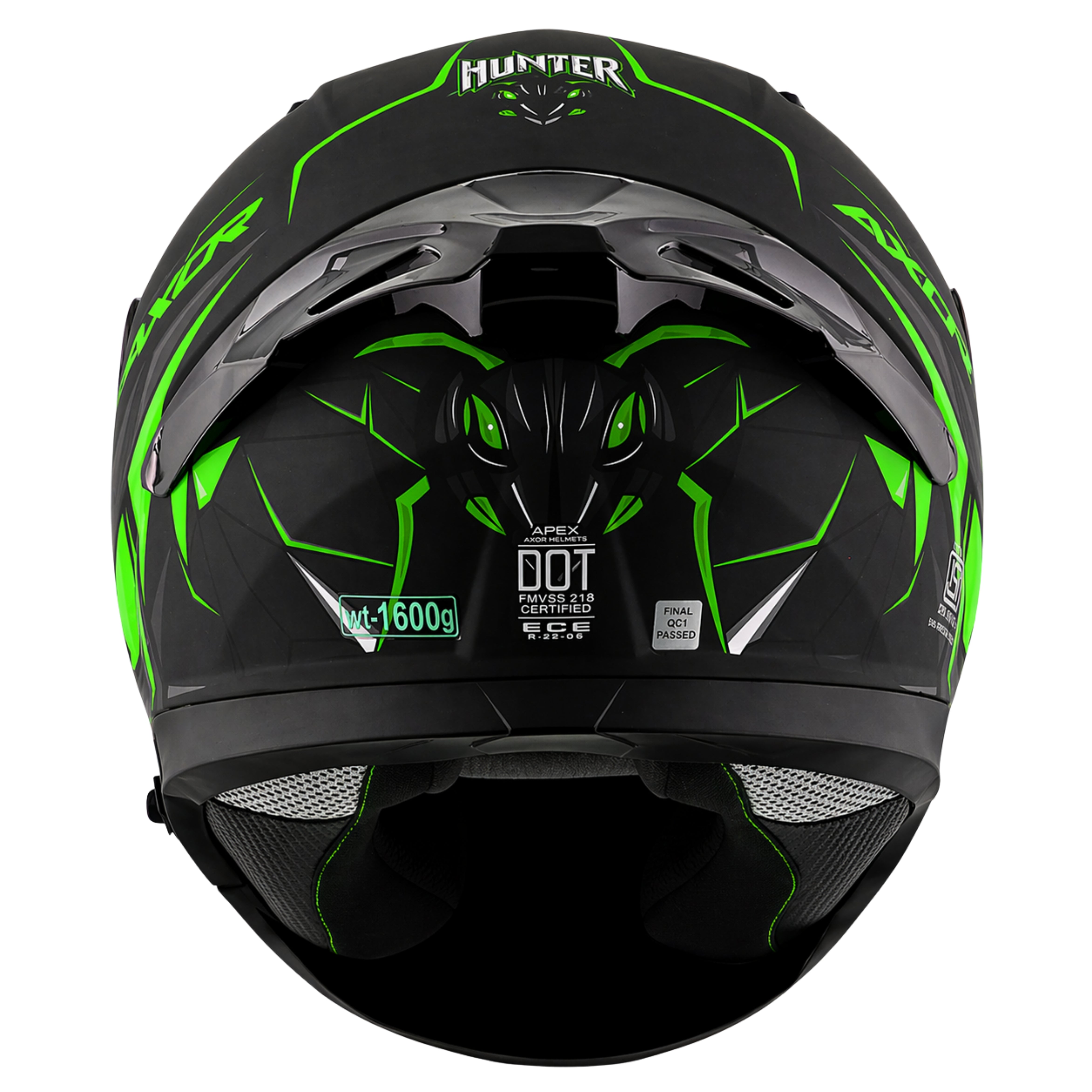 DULL BLACK NEON GREEN