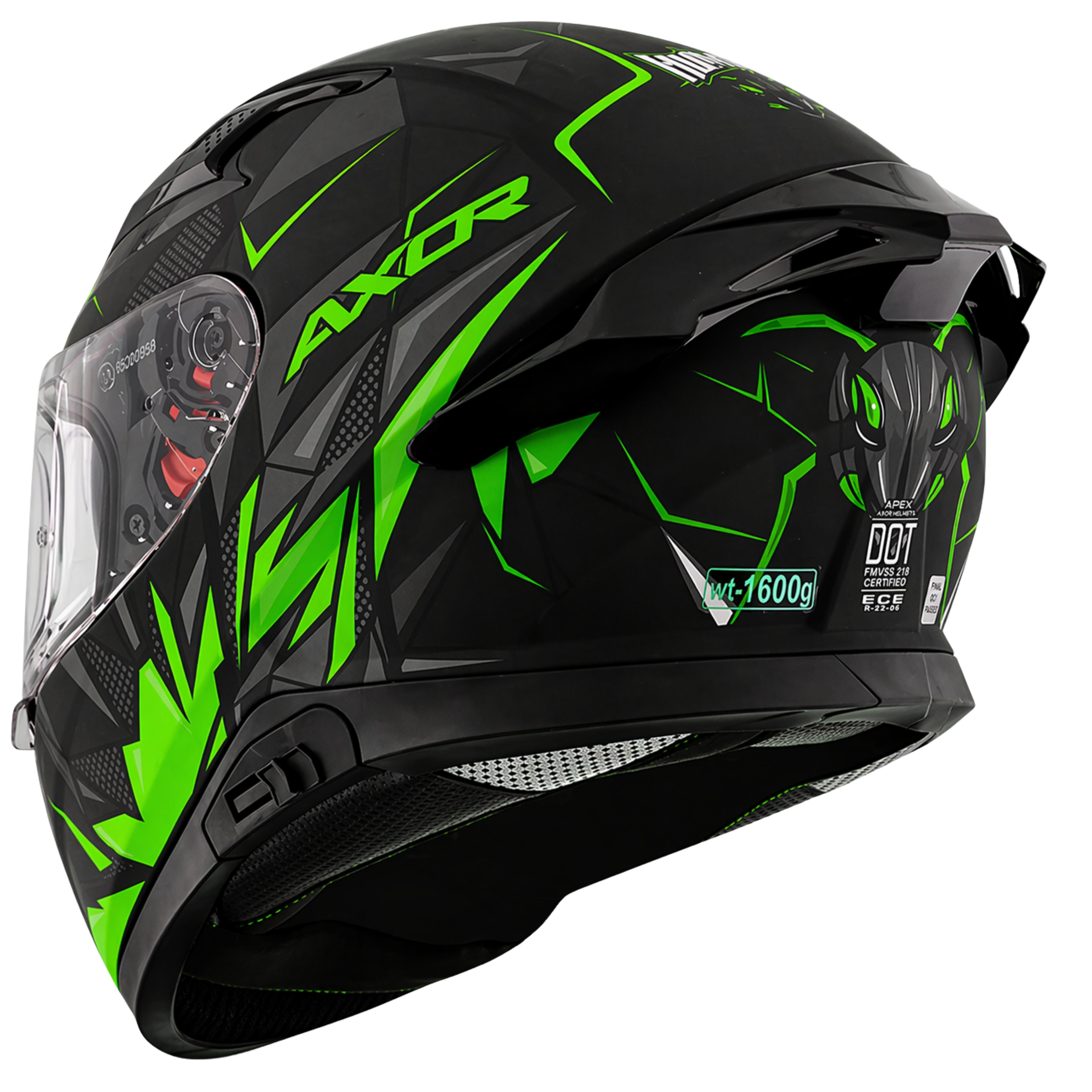 DULL BLACK NEON GREEN