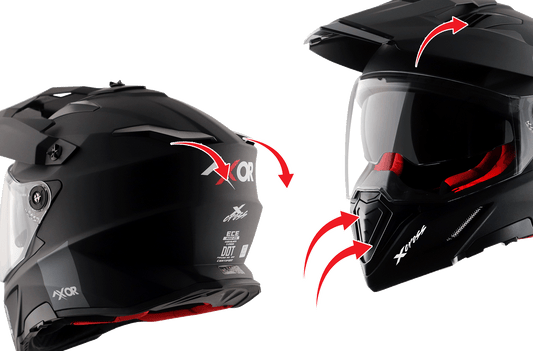 X-Cross Dual Visor Speedometer Helmet